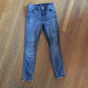 Mother high waisted looker ankle fray in huntress